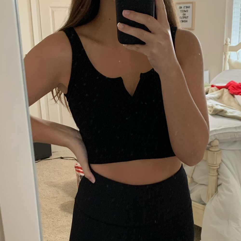 Waffle Knit Crop Top